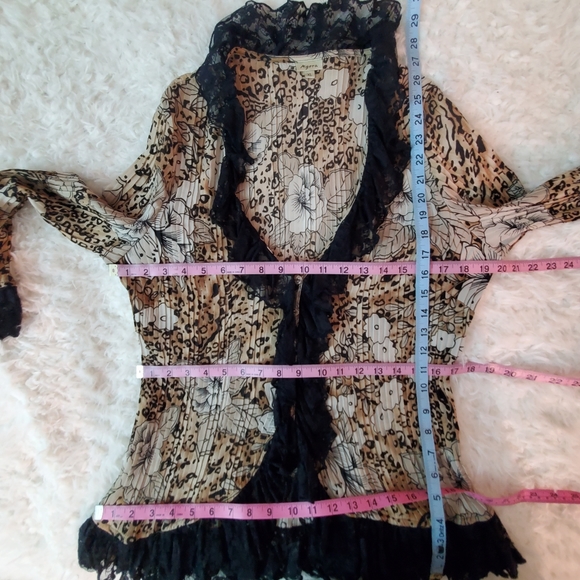 Agora Floral Cheetah Print Cardigan - Picture 12 of 12